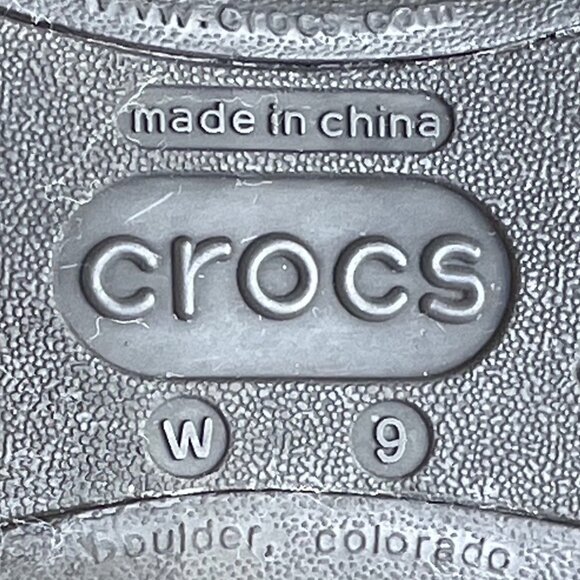 Crocs Women’s Black Mary Jane Flats Slip-On Shoes Size W9 - Picture 5 of 8